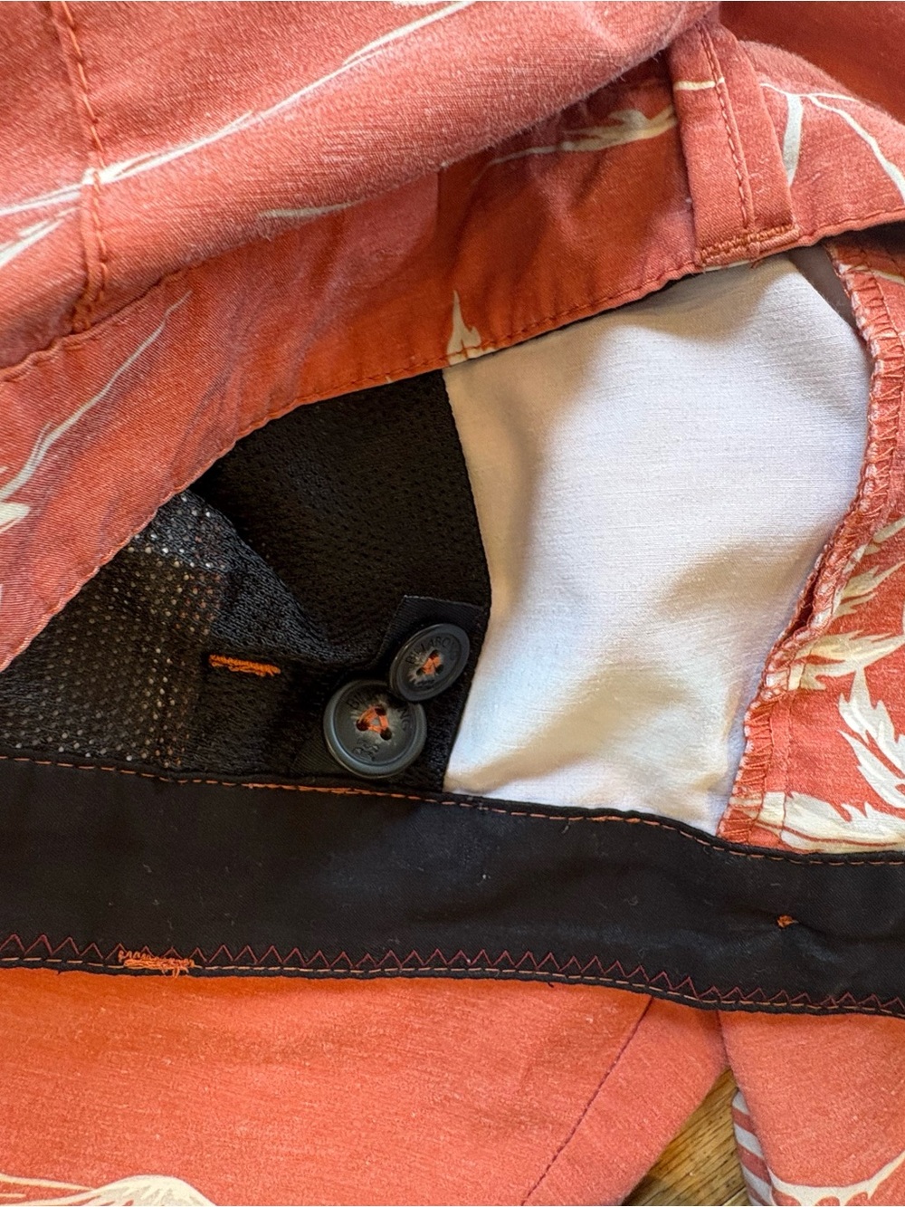 Billabong Rust Orange Palm Print Men's Shorts - Picture 11 of 12